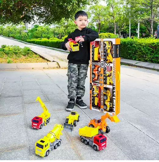 Bộ 6 xe công trình cỡ lớn cho bé XLQ-6C