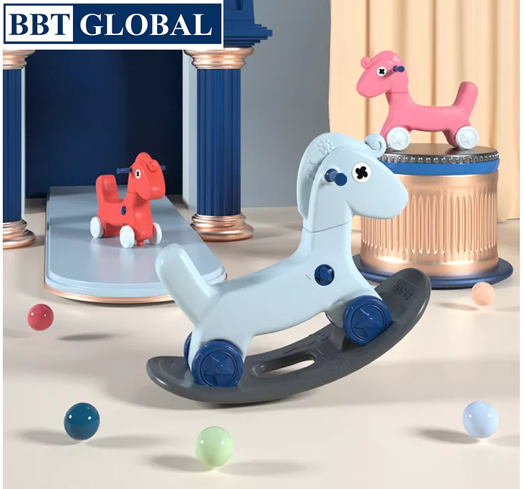 Ngựa bập bênh kết hợp chòi chân quay 90 độ 4 trong 1 RK-511B