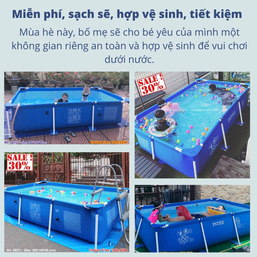 Bể bơi di động cho trẻ em 2m6 INTEX 28271