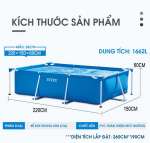 Bể bơi khung kim loại chữ nhật 2,2m*1,5m INTEX 28270