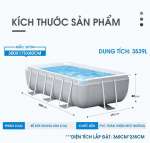 Bể bơi khung kim loại chịu lực cao cấp PREMIUM dài 3m INTEX 26784