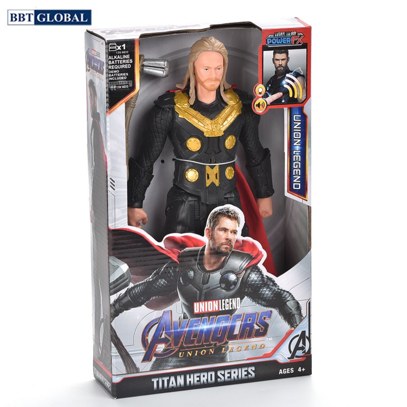 Đồ chơi mô hình siêu nhân 30cm có đèn và nhạc - Thần sấm Thor 21008-LS
