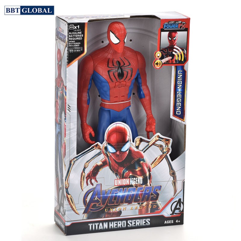 Đồ chơi mô hình siêu nhân 30cm có đèn và nhạc - Người nhện SPIDER MAN 21008-ZA