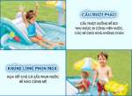 Bể bơi phao cầu trượt cá sấu chúa có vòi phun mưa INTEX 57165