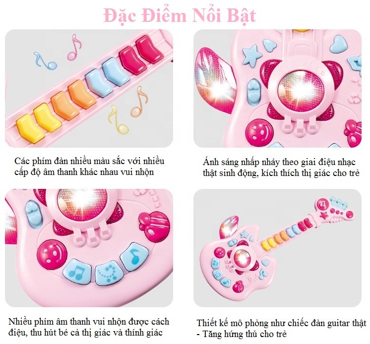 Đồ chơi đàn ghi ta điện tử cho bé BBT Global - 665Q