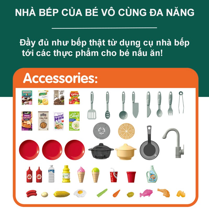 Bộ đồ chơi nấu ăn BBT GLOBAL cao cấp cỡ lớn 922-139/922-140