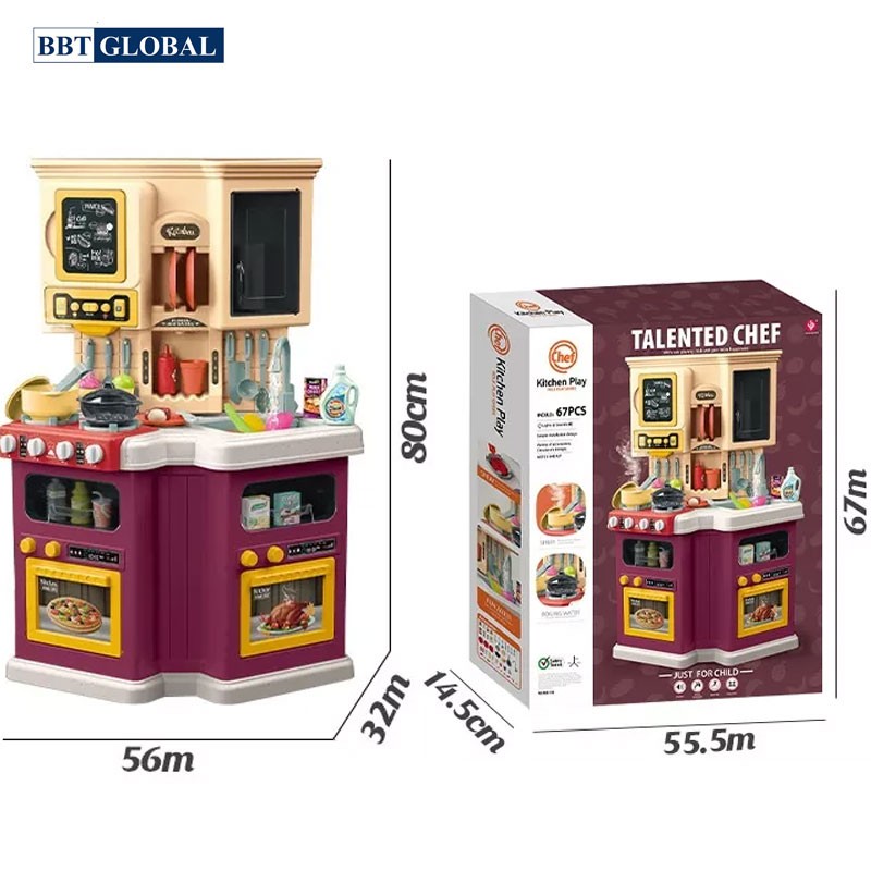 Bộ đồ chơi nấu ăn BBT GLOBAL cao cấp cỡ lớn 922-139/922-140