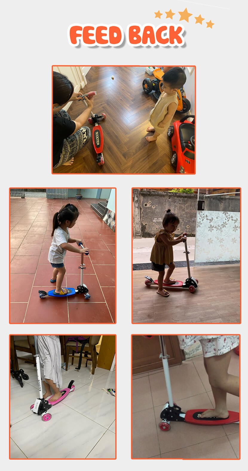 Xe trượt scooter 3 bánh cho bé BBT Global KM956A