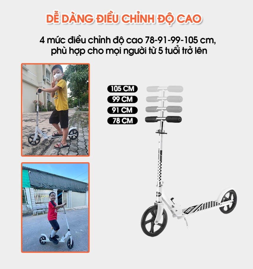 Xe trượt Scooter có phanh BBT Global cỡ lớn KM988