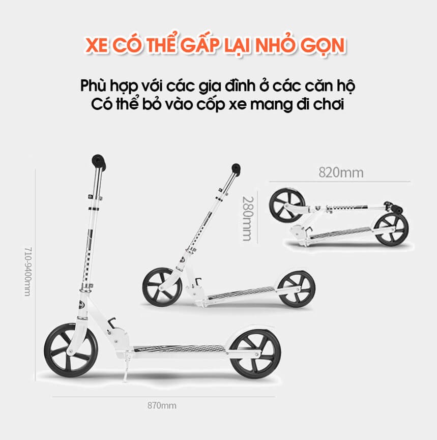 Xe trượt Scooter có phanh BBT Global cỡ lớn KM988