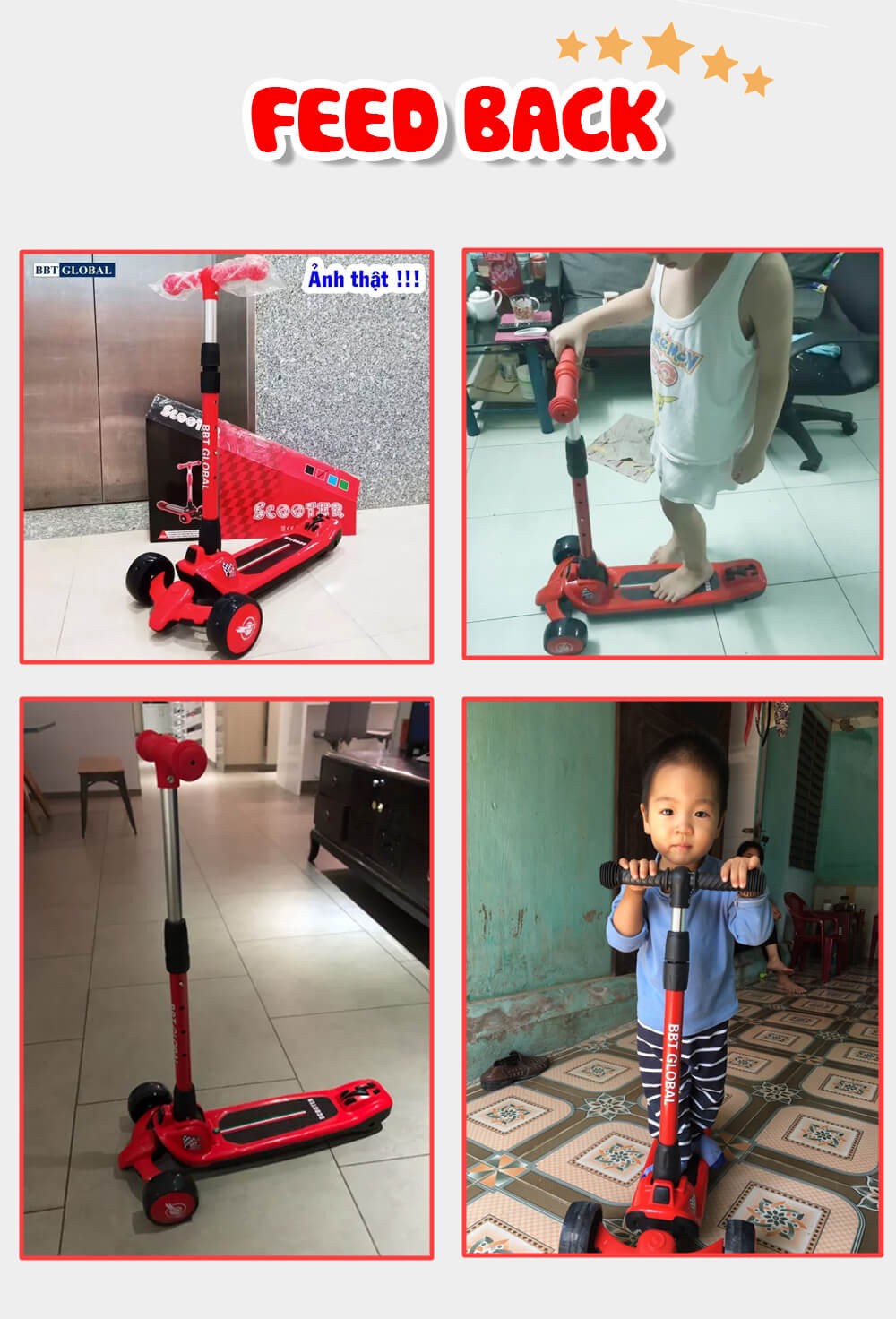 Xe trượt scooter bánh phát sáng BBT GLOBAL KM989