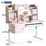 Bàn học chống gù chống cận BBT GLOBAL 120cm 2 mầu xanh/hồng BB203-120