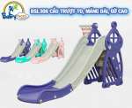 Cầu trượt đơn máng dài 1m8 bậc thang kín cho bé BBT GLOBAL BSL308