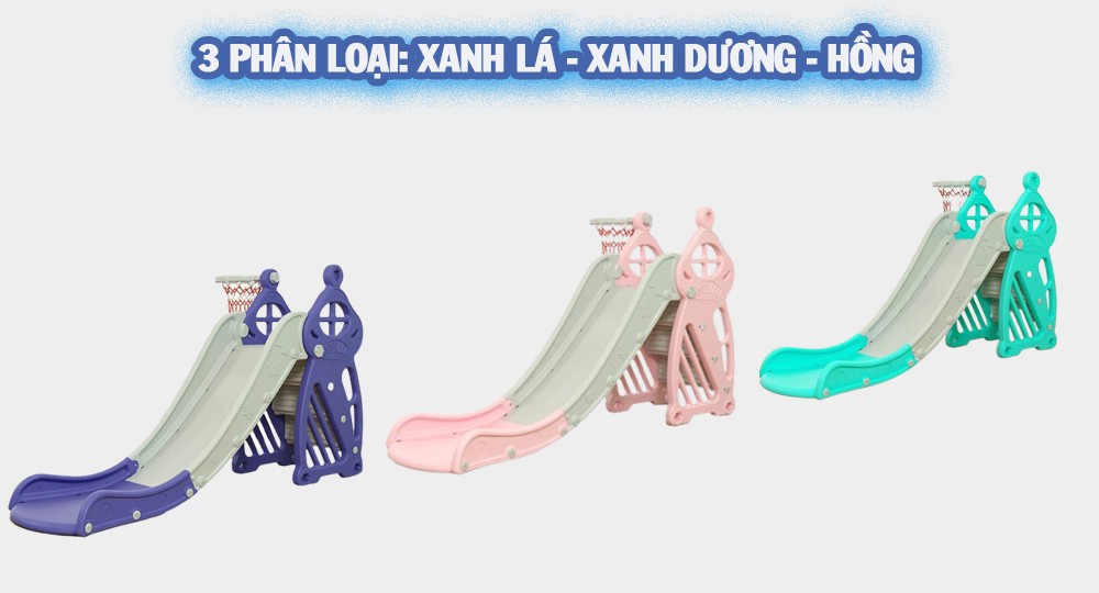 Cầu trượt đơn máng dài 1m8 bậc thang kín cho bé BBT GLOBAL BSL308
