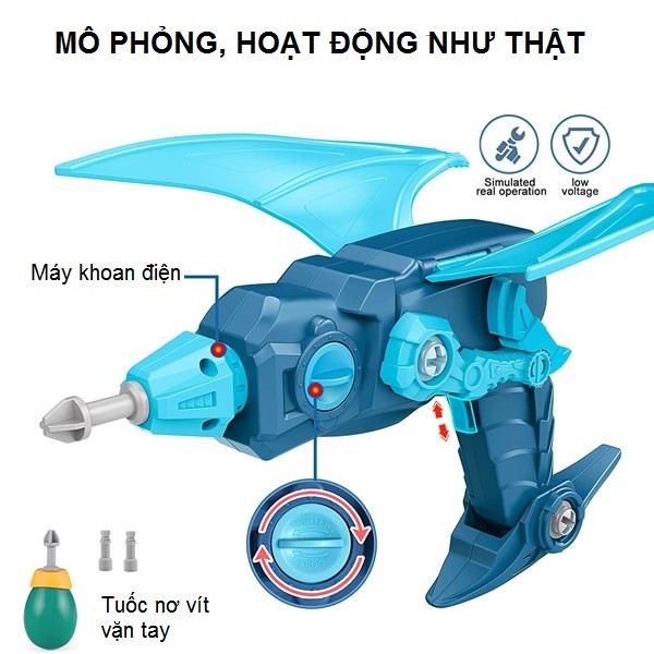 Bộ đồ chơi 4 xe khủng long gồm 4 chú khủng long QL8501C