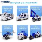 Bộ 6 xe cảnh sát cỡ lớn cho bé XLQ-6J