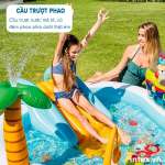 Bể bơi phao cầu trượt có cần câu cá intex 57162