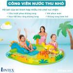 Bể bơi phao cầu trượt khủng long có vòi phun mưa INTEX 57166