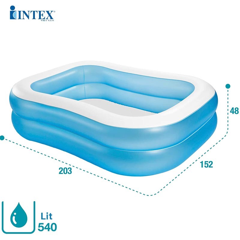 Bể bơi phao chữ nhật dài 2m INTEX 57180