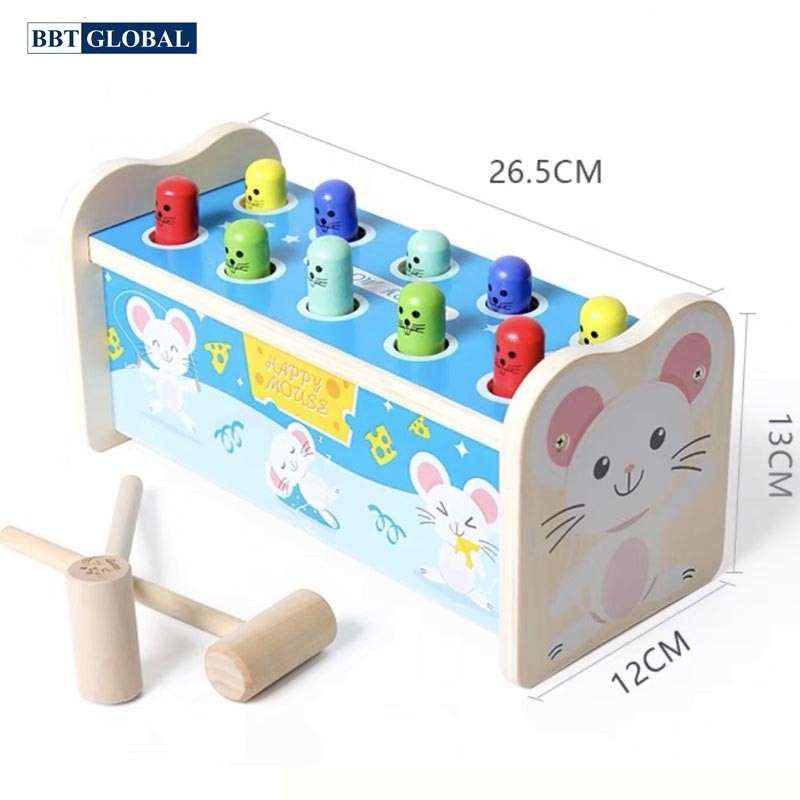 Đồ chơi đập chuột gỗ QZM-1027