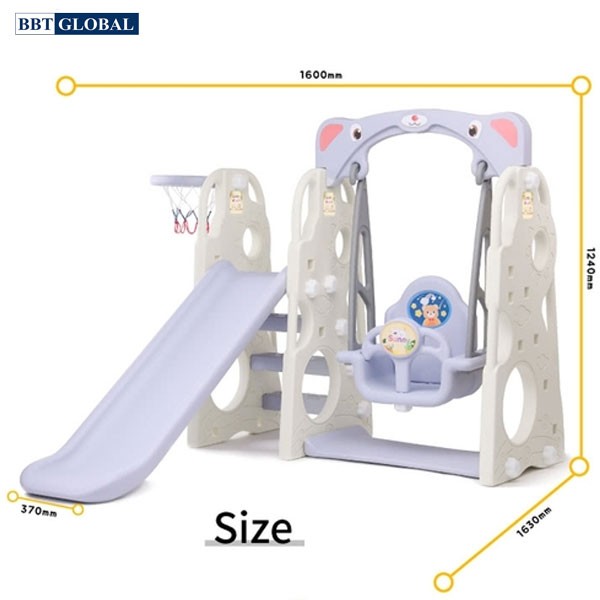Cầu trượt xích đu Hàn Quốc 4 trong 1 CHD101