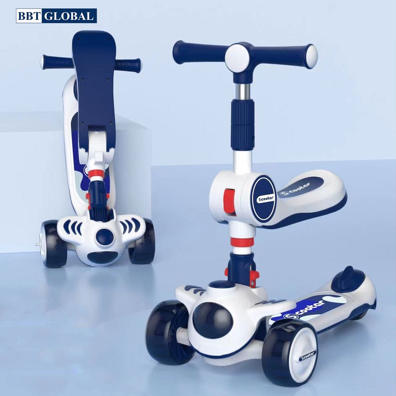 Xe trượt Scooter BBT Global 2 trong 1 cao cấp cho bé SK1308