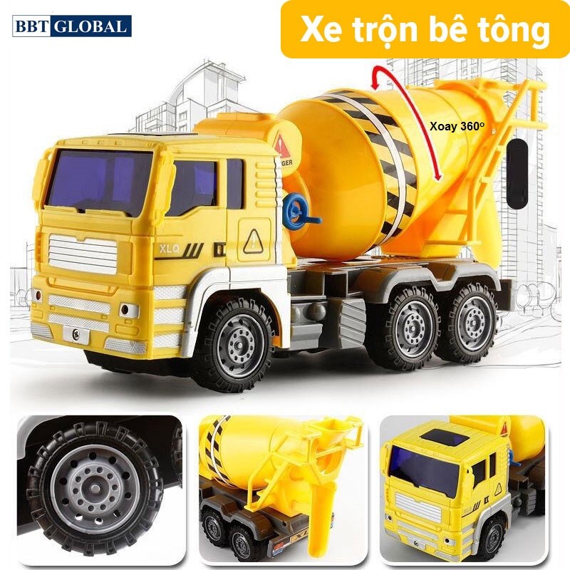 Bộ 6 xe công trình cỡ lớn cho bé XLQ-6C
