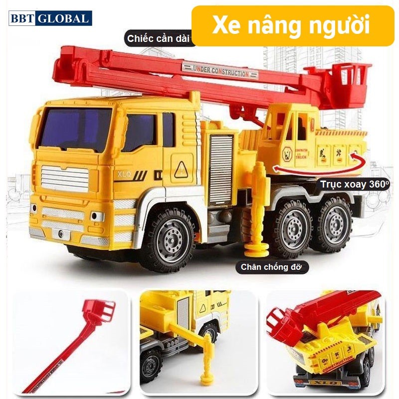Bộ 6 xe công trình cỡ lớn cho bé XLQ-6C