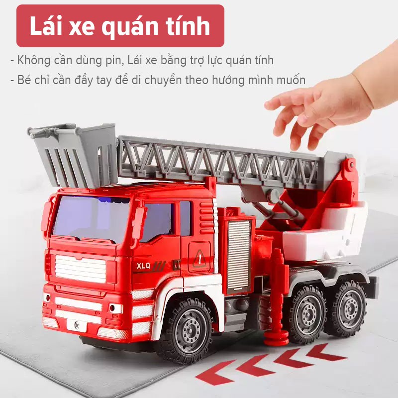 Trọn bộ 6 xe cứu hỏa cỡ lớn cho bé XLQ-6X