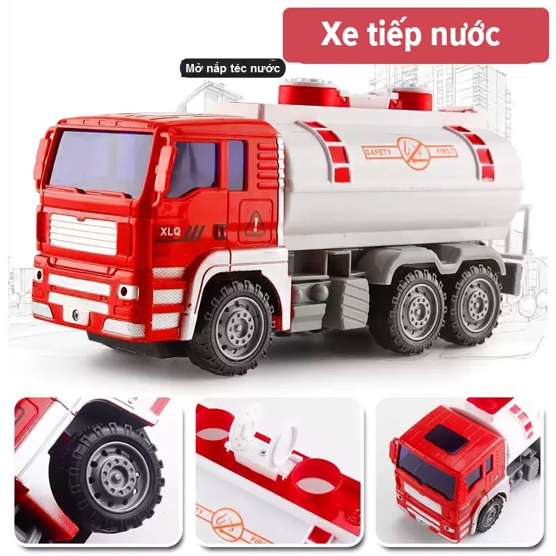 Trọn bộ 6 xe cứu hỏa cỡ lớn cho bé XLQ-6X