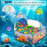 Nhà bóng chui ống 3 khoang đại dương xanh 1384 (535)