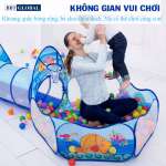 Nhà bóng chui ống 3 khoang đại dương xanh 1384 (535)