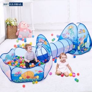 Nhà bóng chui ống 3 khoang đại dương xanh 1384 (535)