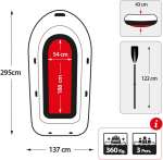 Bộ thuyền Seahawk 3 người mái chèo nhôm INTEX 68380