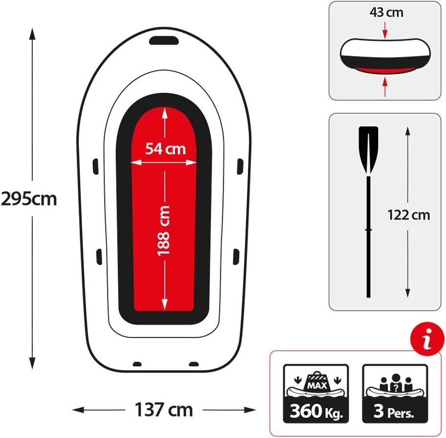 Bộ thuyền Seahawk 3 người mái chèo nhôm INTEX 68380