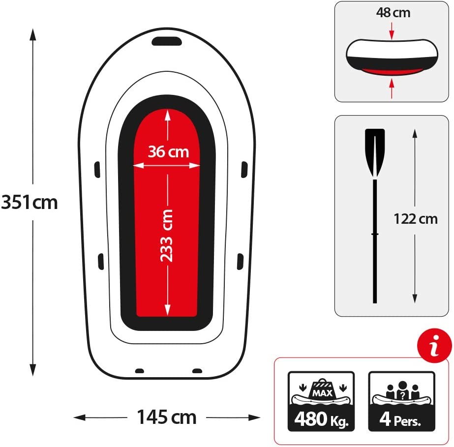 Thuyền bơm hơi INTEX 68351 - Thuyền Seahawk 4 người