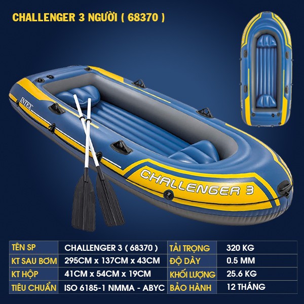 Thuyền bơm hơi INTEX Challenger 2 người 68367