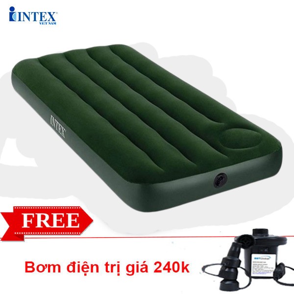 Đệm hơi đơn 76cm tích hợp bơm chân INTEX 66950