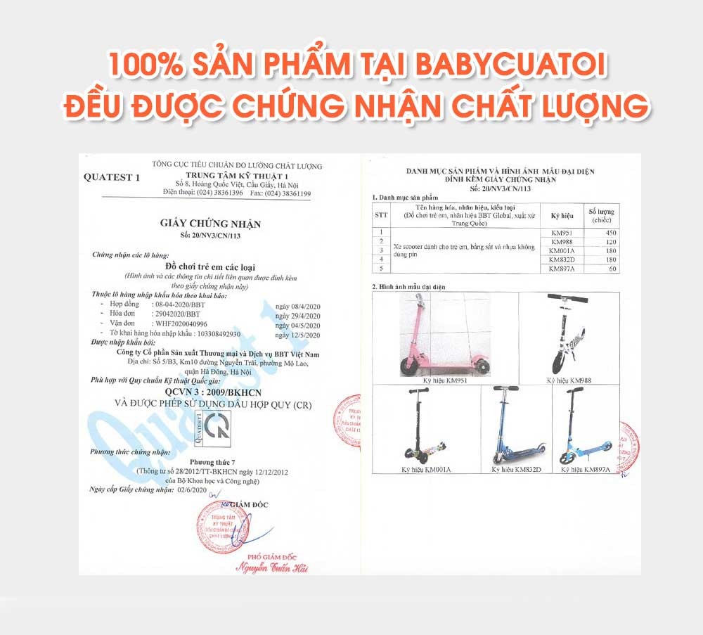 Xe trượt Scooter BBT Global cỡ lớn KM897A
