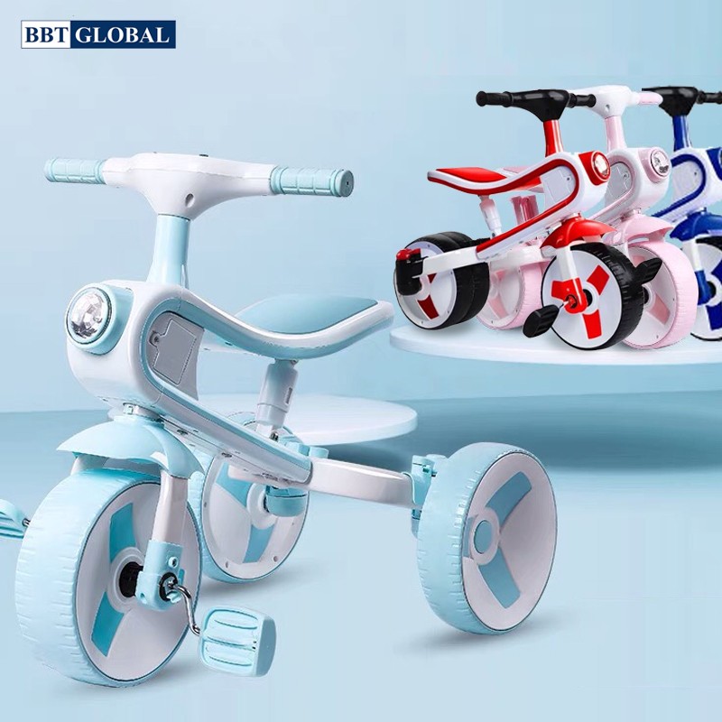 Xe chòi chân kết hợp xe đạp ba bánh cao cấp có đèn SL1302