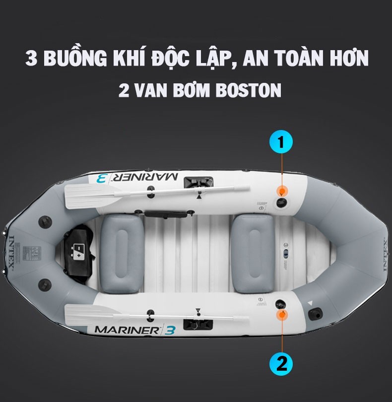 Thuyền bơm hơi Marinner 3 mẫu mới INTEX 68373