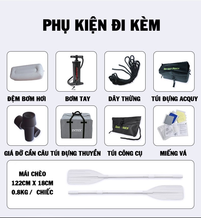 Thuyền bơm hơi Marinner 3 mẫu mới INTEX 68373