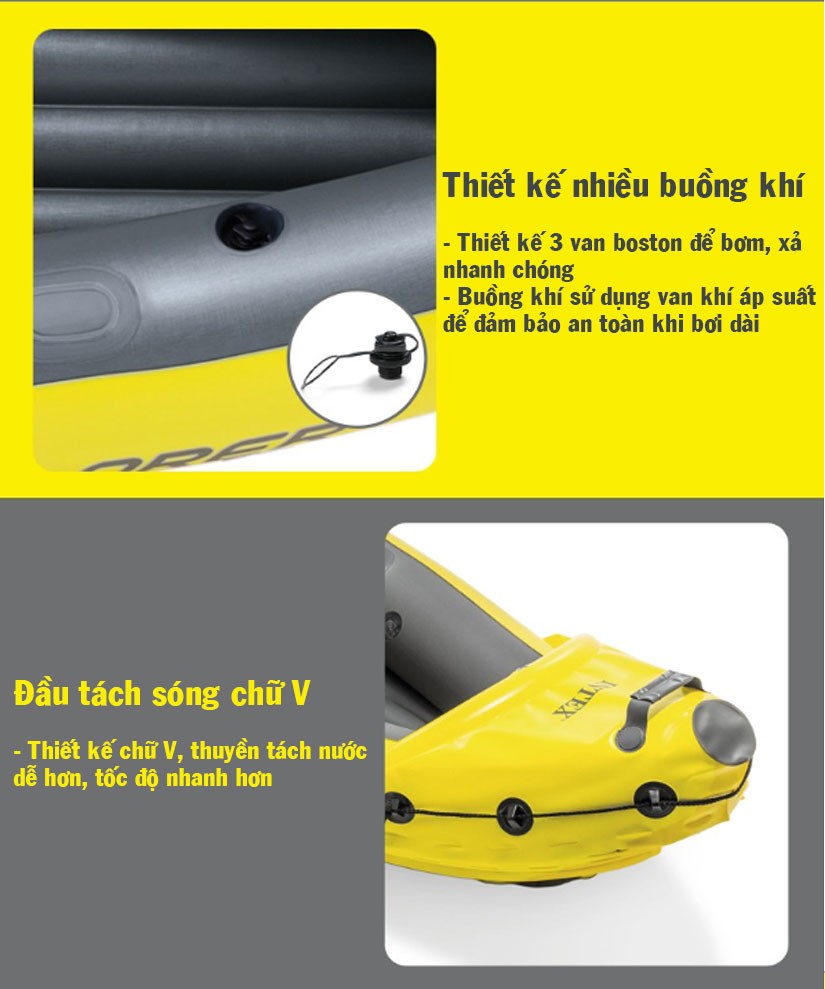 Thuyền kayak bơm hơi EXPLORER 2 người INTEX 68307