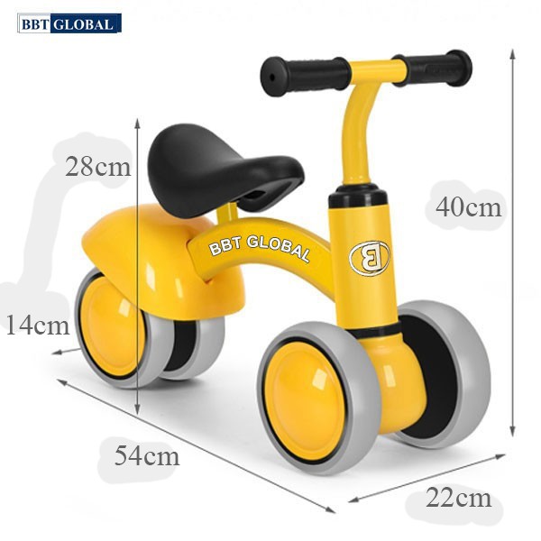 Xe chòi chân 4 bánh khung kim loại cho bé Q518
