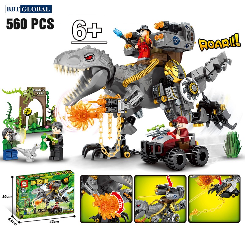 Đồ chơi xếp hình khủng long máy Mecha Gorgila 560 chi tiết 205036