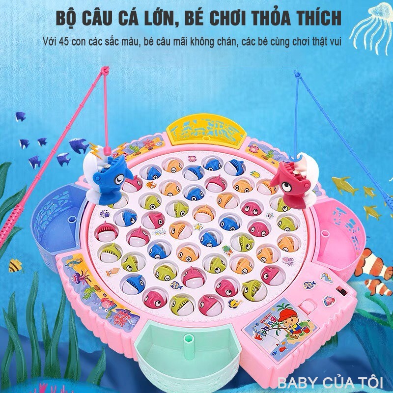 Đồ chơi câu cá điện trẻ em CỠ LỚN 45 chi tiết có nhạc 393