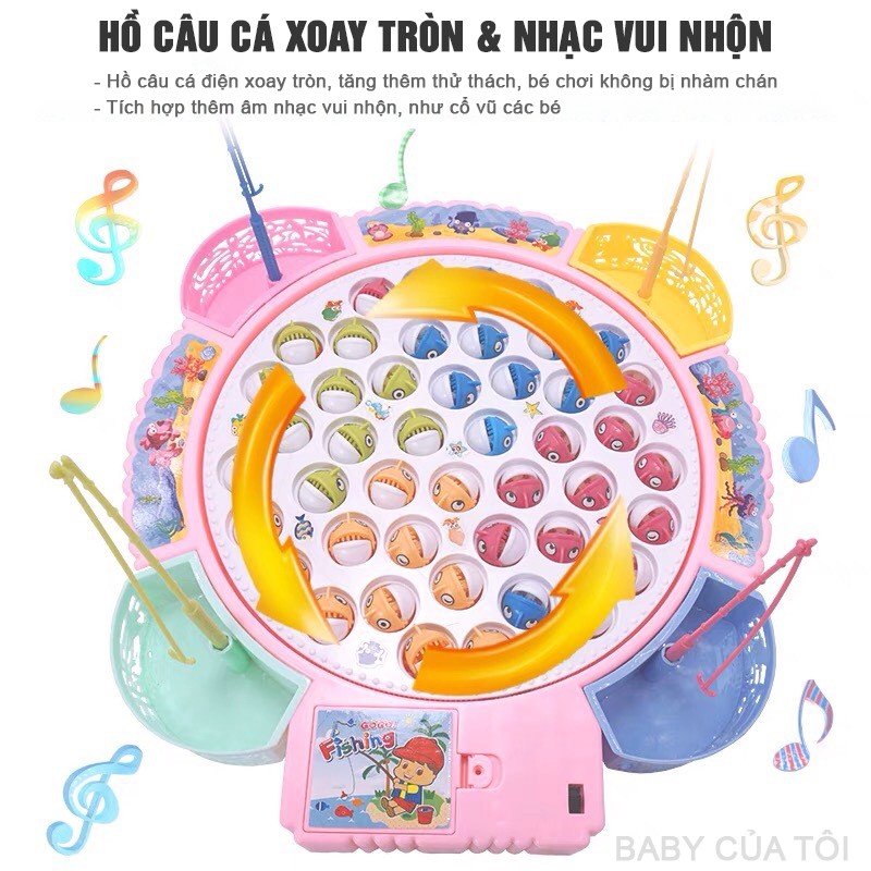 Đồ chơi câu cá điện trẻ em CỠ LỚN 45 chi tiết có nhạc 393