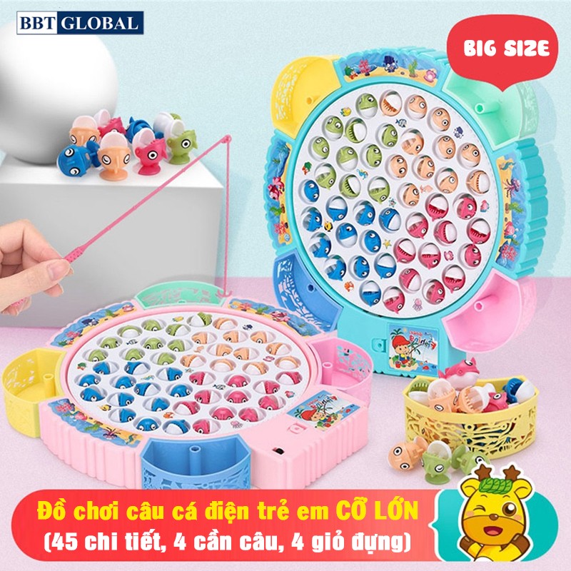 Đồ chơi câu cá điện trẻ em CỠ LỚN 45 chi tiết có nhạc 393