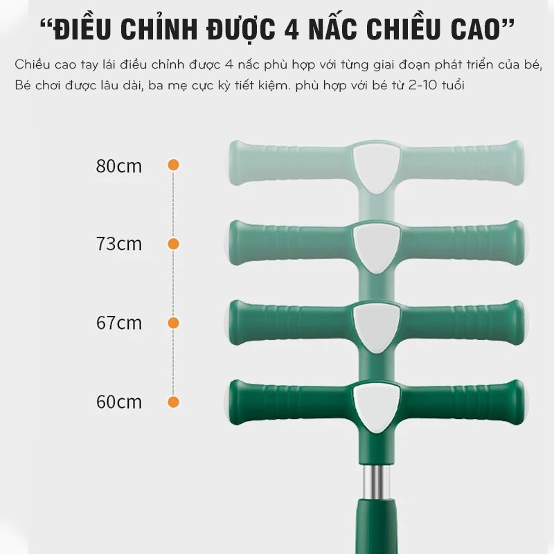 Xe trượt scooter cho bé BBT Global bánh sáng KM986