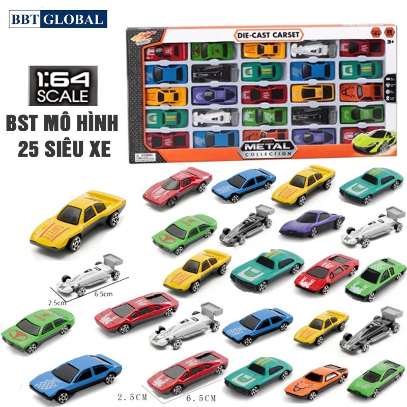 Bộ sưu tập 25 siêu xe mô hình kim loại cho bé LA-295